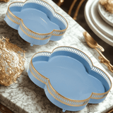 Blue Scalloped Trays Home Decor Raz Imports
