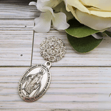 Sister Dulce Gift Shop, Catholic Store, Religious Store, Bridal Bouquet Brooch, Catholic Wedding, Bridal Bouquet Miraculous Medal 