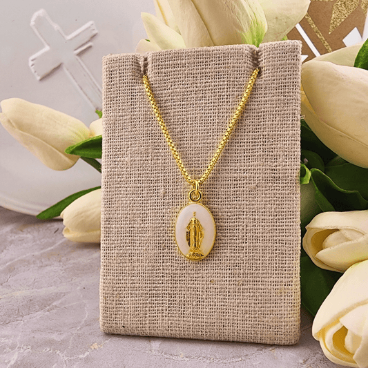 Bright Colored Miraculous Medal Necklaces White Jewelry Temu