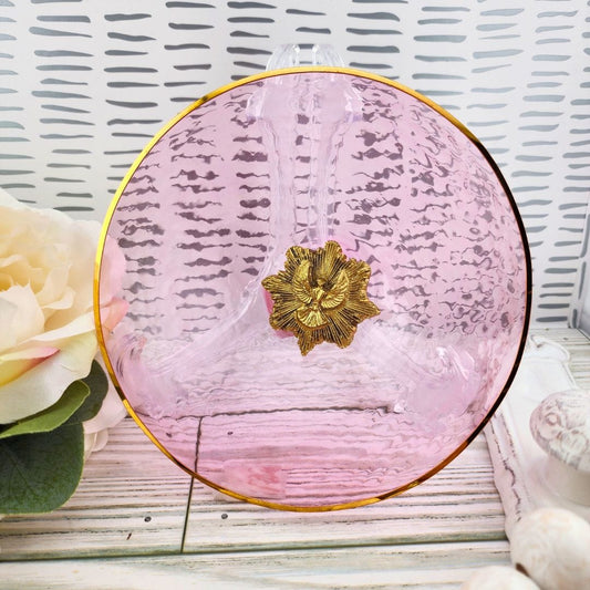 Bright Colored Prayer Bowl With Holy Spirit Intaglio Light Pink Prayer Bowl 180Degrees