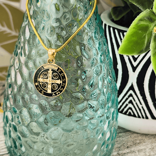Bright Colored St. Benedict Necklace Black Jewelry Temu