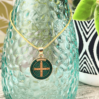 Bright Colored St. Benedict Necklace Green Jewelry Temu