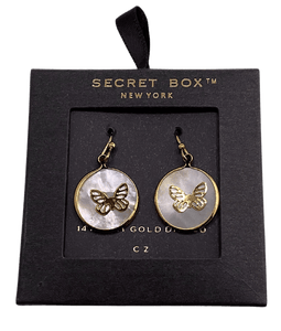 Butterfly and Shell Earrings Earrings Golden stella