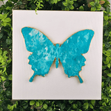 Butterfly Artwork Large Turquoise Home Art by Amy