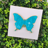 Butterfly Artwork Medium Turquoise home decor Art by Amy