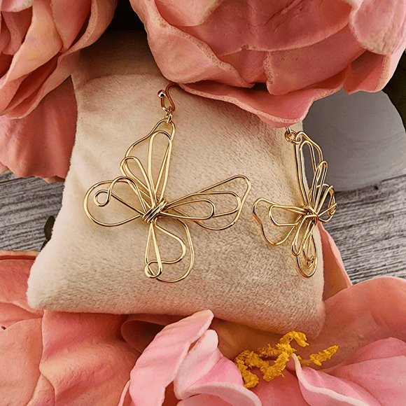 Butterfly Open Charm Earrings Jewelry Demdaco