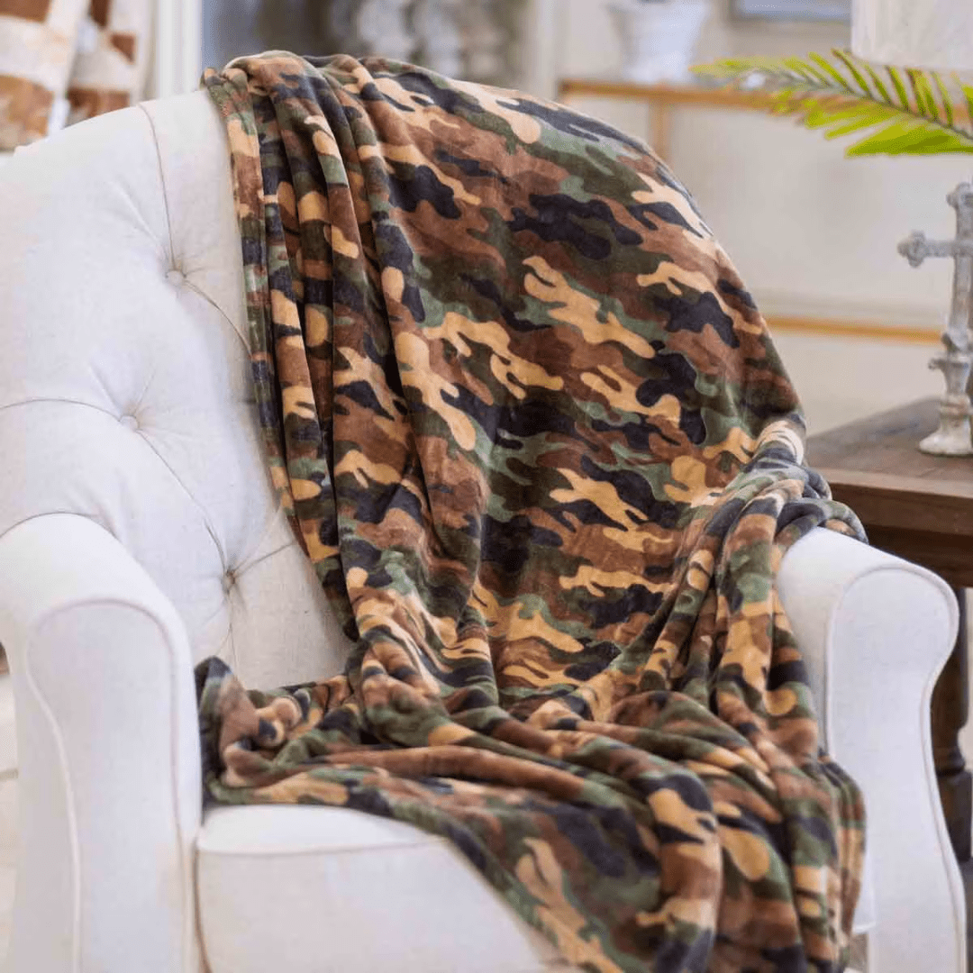 Sister Dulce Gift Shop, Catholic Store, Religious Store, Camouflage Throw Blanket 