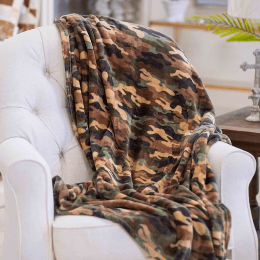 Sister Dulce Gift Shop, Catholic Store, Religious Store, Camouflage Throw Blanket 