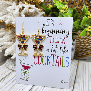 Christmas Cocktail Earrings Earrings Roman Gifts