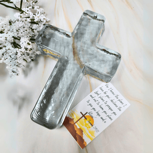 Clear Glass Cross Psalm 37:4 Cross The Royal Standard