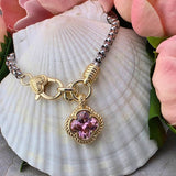 Colored Clover Stone Bracelet Pink Jewelry SM Style