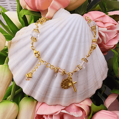 Cornerstone Bracelet Crystal Bracelet, sister dulce, catholic gifts, bracelet