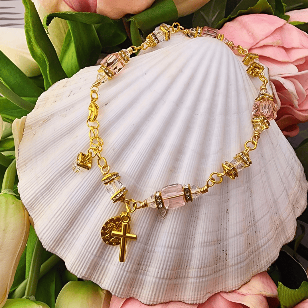 Cornerstone Bracelet Pink Bracelet, gifts, pink, sister dulce, catholic gifts