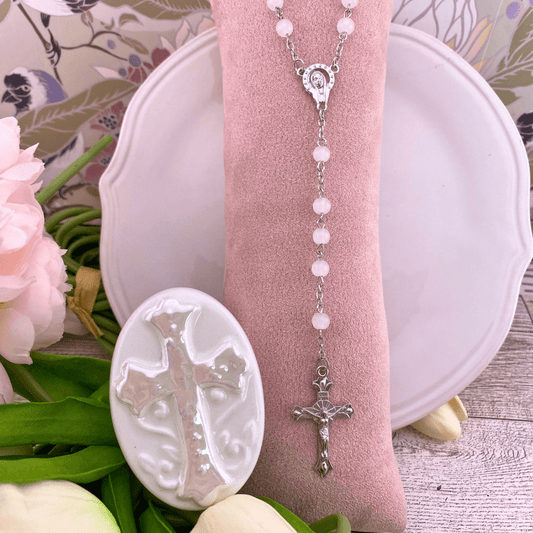 Sister Dulce Gift Shop. Catholic Store, Religious Store,  Baptism Gift, Confirmation Gift, Cross Trinket Box With Rosary