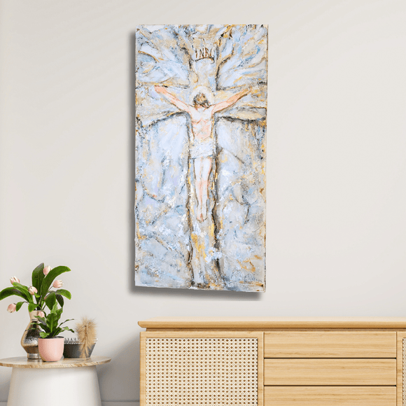 Crucifix Original Oil Painting Artwork Gail Hickman