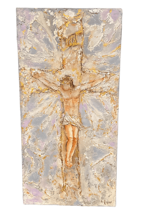 Sister Dulce Gift Shop, Catholic Store, Catholic Original Art, Crucifix Painting