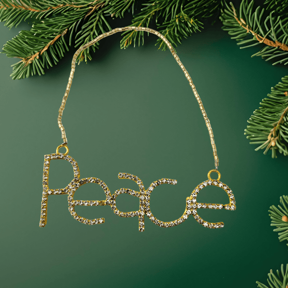 diamond ornament, peace, sister dulce, christmas, sparkly peace