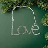 Diamond Like  Ornaments Silver Love Ornament Option 2