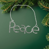 Diamond Like  Ornaments Silver Peace Ornament Option 2