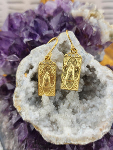 Earrings With Virgin Mary and Sacred Heart of Jesus Earrings Weisinger Designs