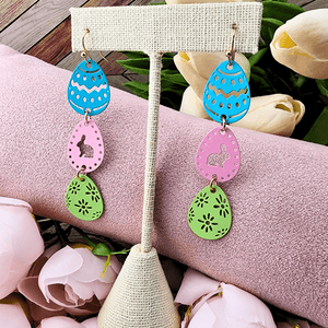 Easter Egg Filigree Drop Earrings Earrings Golden Stella