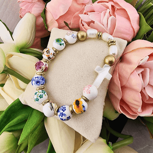 Sister Dulce Gift Shop, Catholic Store, Religious Store, Catholic Jewelry, Religious Jewelry, Floral Rosary Bracelet