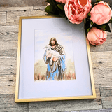 Framed Watercolor Prints Jesus and Lamb Books Jen Culotta Faithful Designs