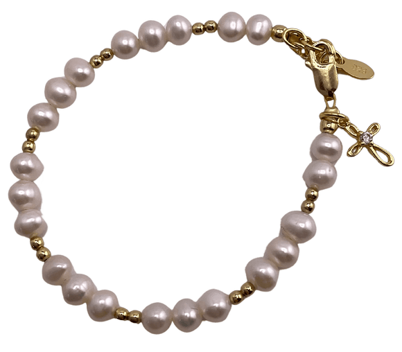 5-1/2 Inch First Communion June Alexandrite Birthstone Beads Bracelet with  Chalice and Crucifix Charms