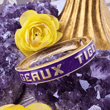 Geaux Tigers Enamel Hinge Bangle Bracelets Purple Bracelets Canvas