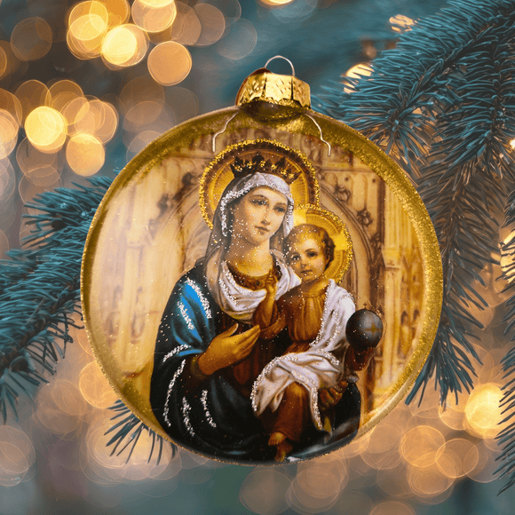 Sister Dulce Gift Shop, Catholic Store, Religious Store, Catholic Christmas, Religious Christmas, Madonna and Child Ornament