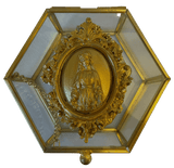 Gold and Glass Boxes With Intaglio Large Blessed Mother Creative Brands