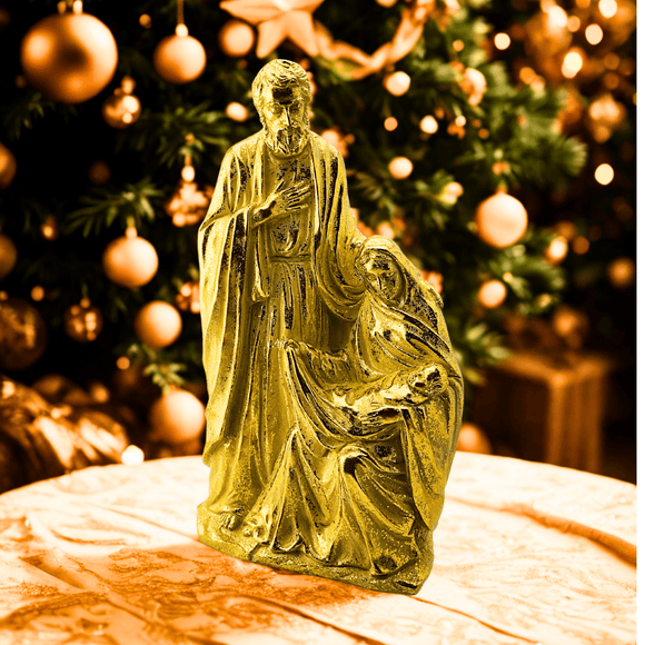 Gold Holy Family Figurine Christmas Decor Raz Imports