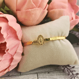 Hammered Cuff Bracelet Virgin Mary Bracelet Weisinger Designs