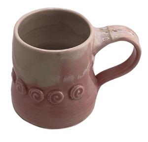 Hand Made Rosary Mug - Pink, Cream and Taupe Mug Nina Cork