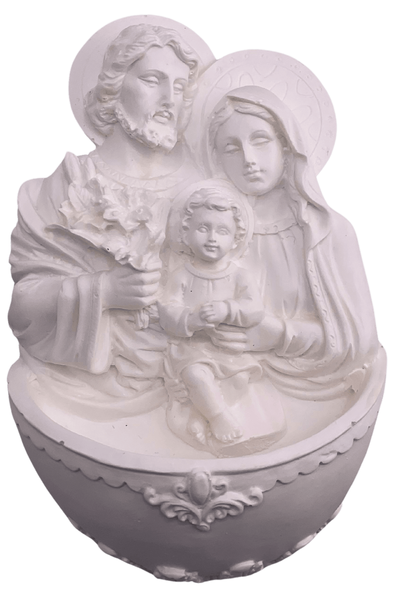 Handcrafted Holy Family Holy Water Font – Cypress Springs Gift Shop