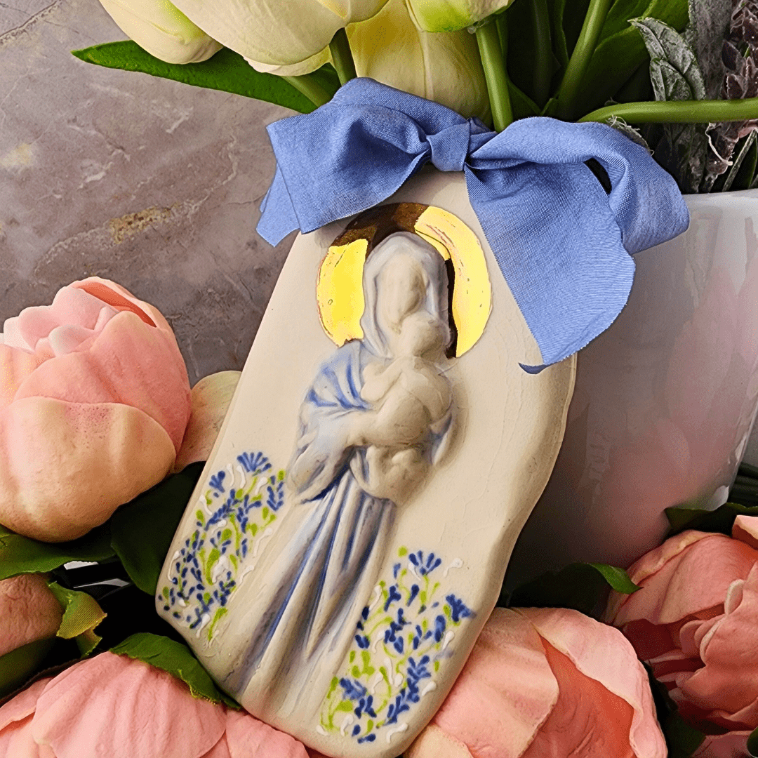 Handmade Mary Plaques Artwork Sacred Treasures