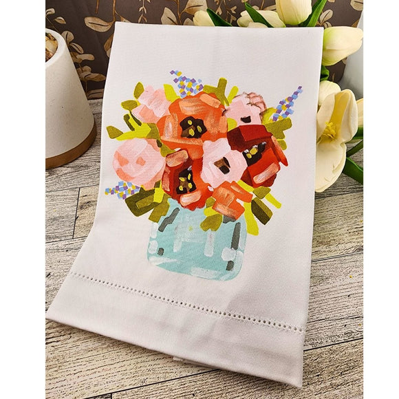 Handpainted Tea Towels Orange home accessories Trade Cie LLC