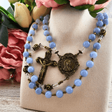 Healing Waters Rosary Aquamarine Rosary Christian Brands