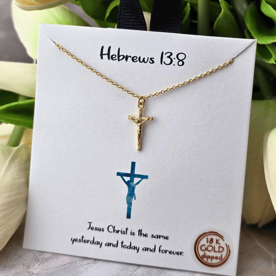 Hebrews 13:8 Jesus Christ is the same... Necklace Gold Necklace SM Style