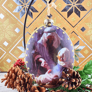 Holy Family Glass Ornament Ornament d. stevens