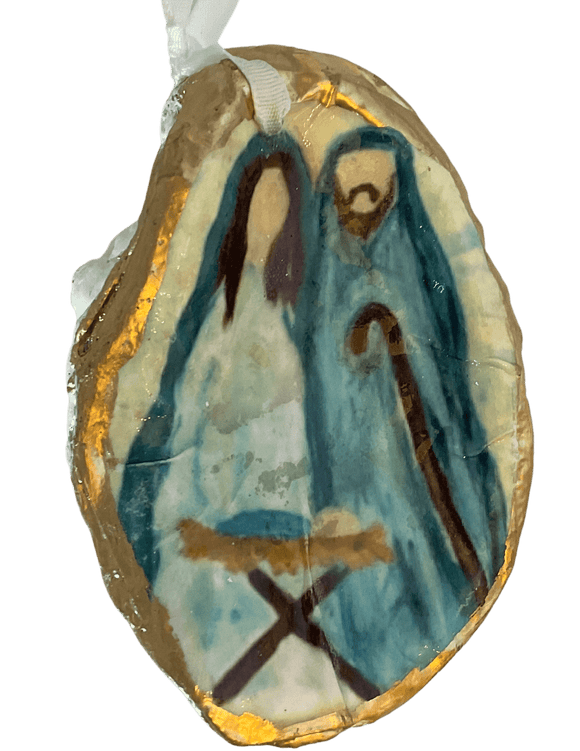 Holy Family Nativity Oyster Shell Ornament Oyster Parker Madison
