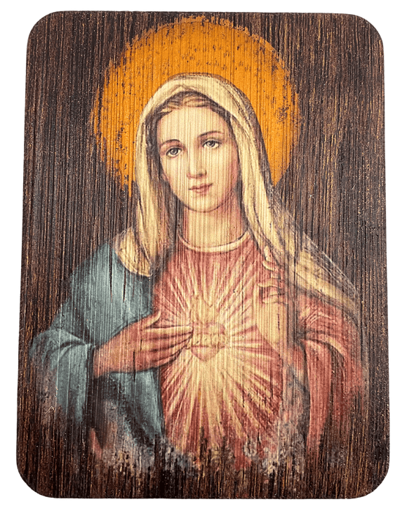 Immaculate Heart of Mary Wall Plaque Artwork Roman
