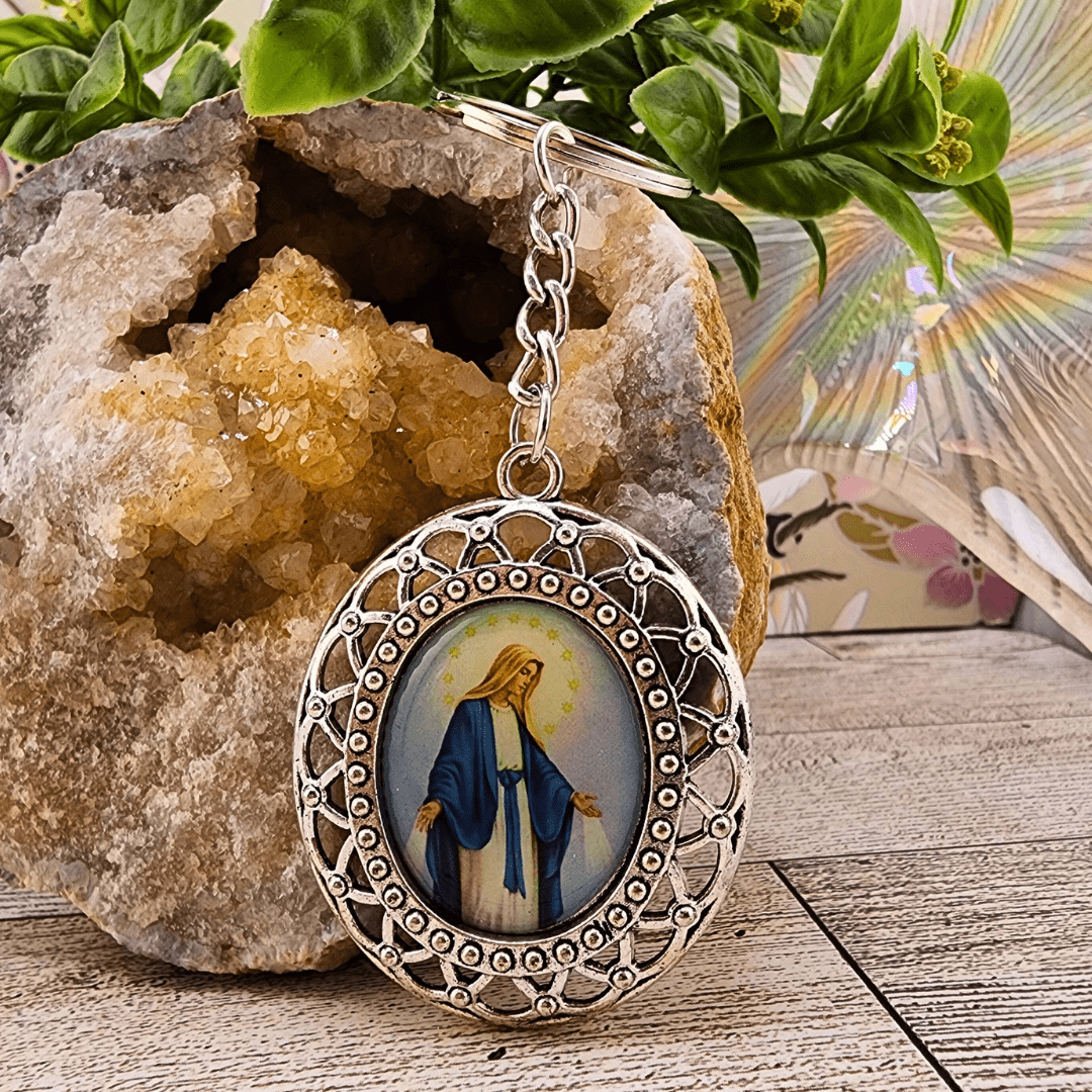 Jesus and Mary Keychains Our Lady of Grace keychain Alexandra International