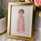 Jeweled Artwork - Sacred Treasures Hail Mary Full of Grace - 6 x 8 Art Sacred Treasures