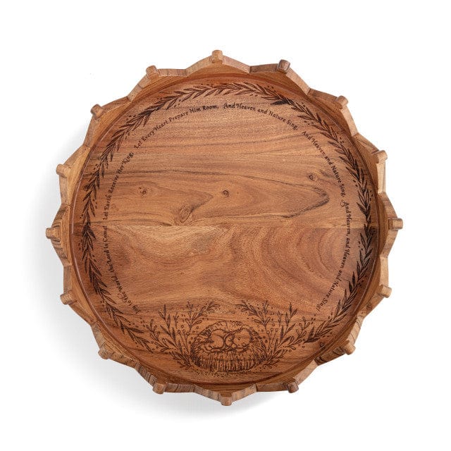 Joy to the World Engraved Round Tray Decor Christian Brands