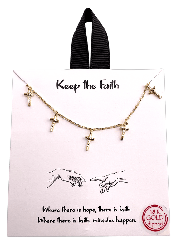 Sister Dulce Gift Shop, Catholic Store, Religious Store, Catholic Necklace, Religious Necklace, Keep the Faith Necklace 