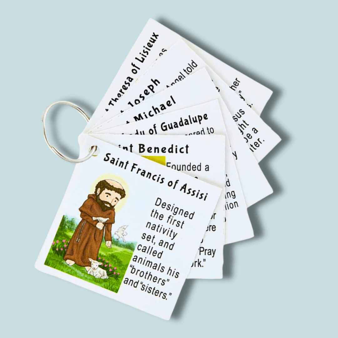 Learning the Saints Punch Out Cards With Key Ring Children's Gifts Christian Brands