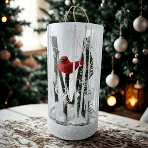 Lighted Cardinal Scene Christmas Decor 180Degrees