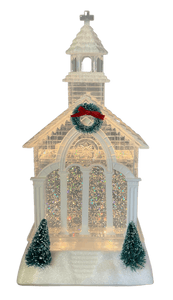 Sister Dulce Gift Shop, Catholic Store, Religious Store,  Catholic Christmas  Decor, Lighted Water Church
