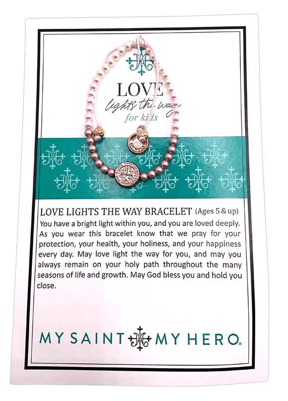 Sister Dulce Gift Shop, Catholic Store, Religious Store, Love Lights the Way Bracelet, St. Benedict Bracelet, Children's Benedict Bracelet